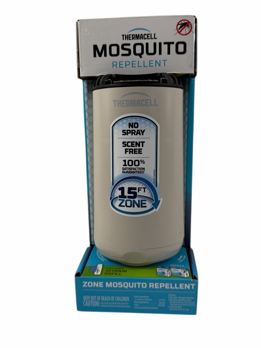 Thermacell Mosquito Repeller Patio Shield; Includes 12-Hour Refill; 15 Foot Zone